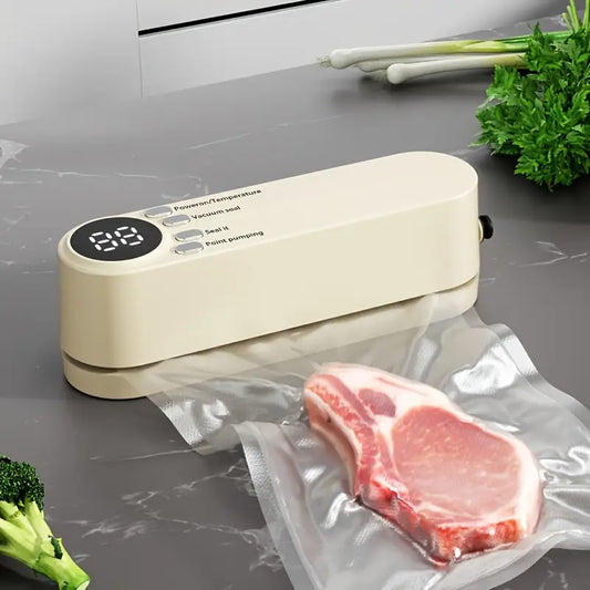 Compact, USB Rechargeable Vacuum Sealer with Digital Display