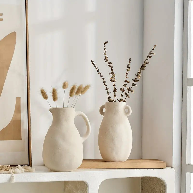 Vază Ceramică Modernă – Design Elegant cu Gură Largă, Perfectă pentru Decorul Casei